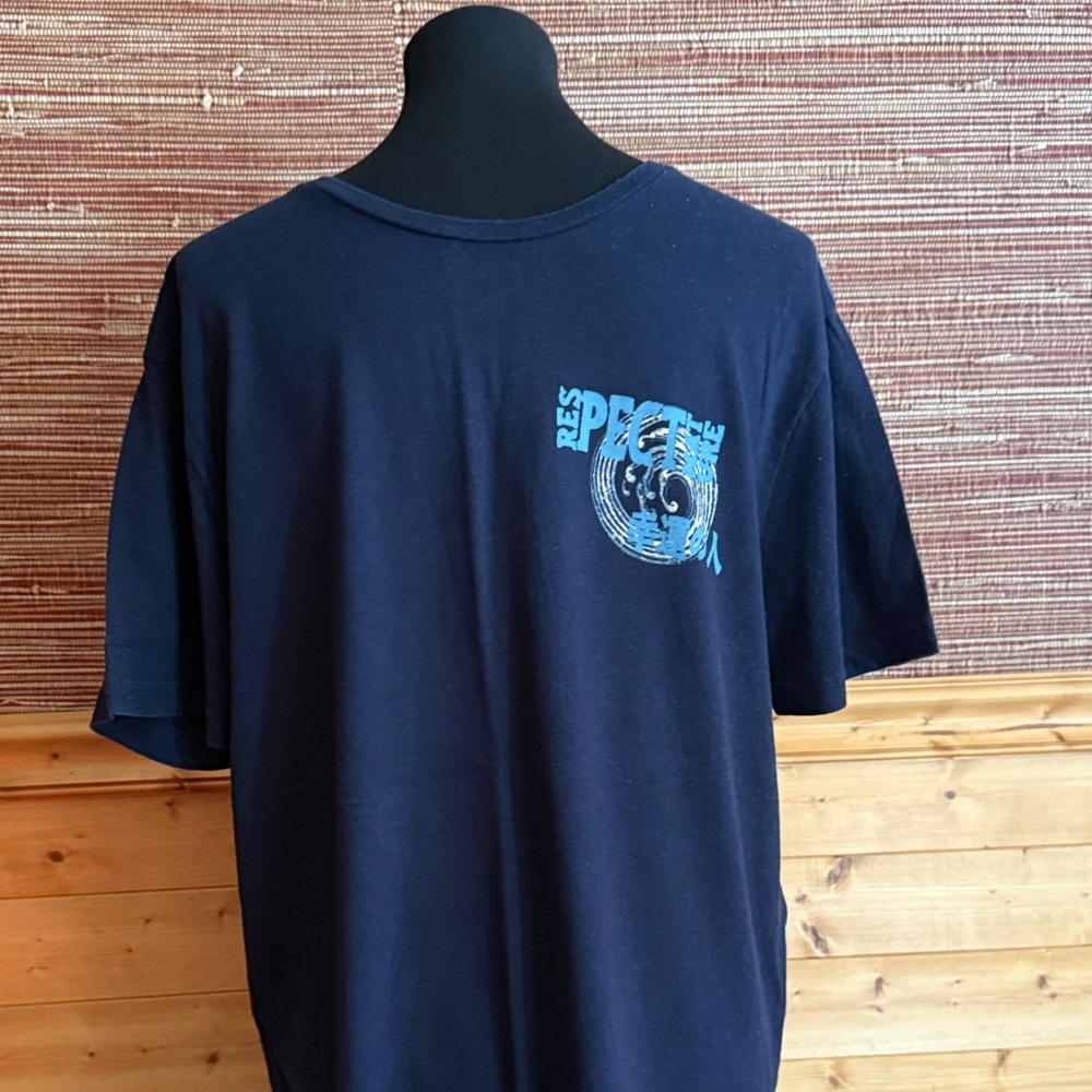 Lucky Brand Navy Short-Sleeve Tee with Light Blue Graphic